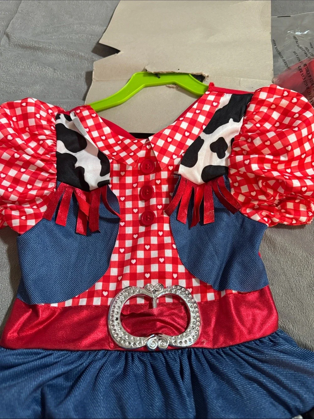 Goodmark rodeo princess Halloween Cowgirl Costume Dress red blue black Sz: 3-4T